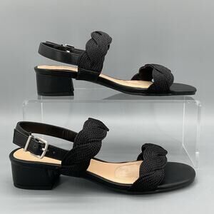 NEW Easy Street Women’s Charee Heeled Sandals Black Size 6WW